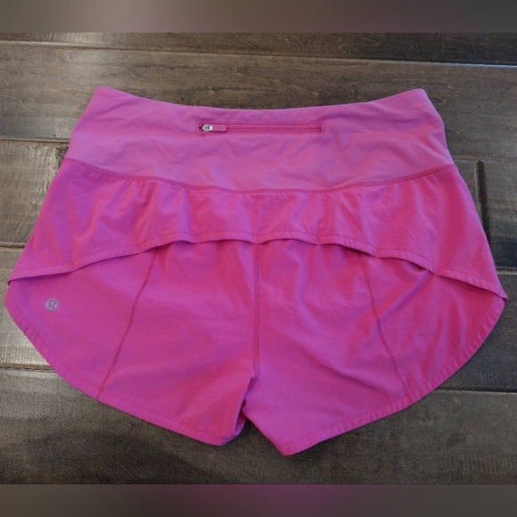 LULULEMON Women's Speed Up HR High Rise Pink Shorts - 8 - Picture 2 of 9